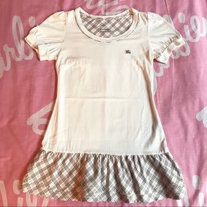 ◆BURBERRY BLUE LABEL◆RUFFLE TUNIC TOP (WHITE)